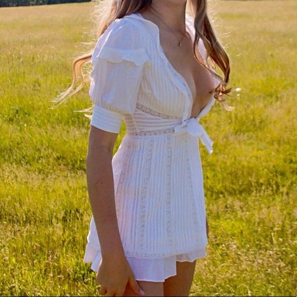 For Love and Lemons V-Neck Babydoll Dress - Picture 4 of 4